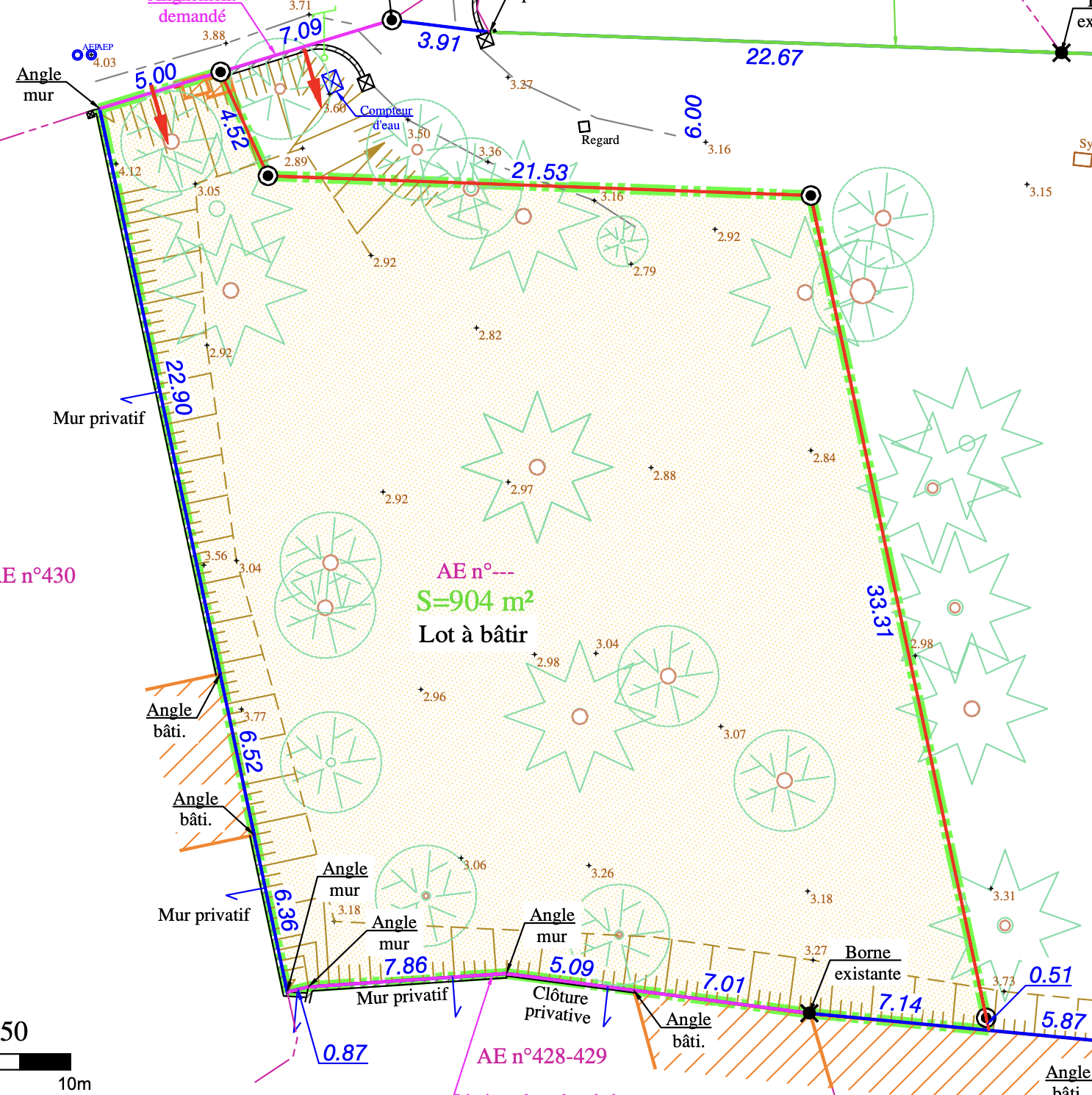 BOIS DES ÉLOUX – TRES BEAU TERRAIN A BATIR DE 904m2
